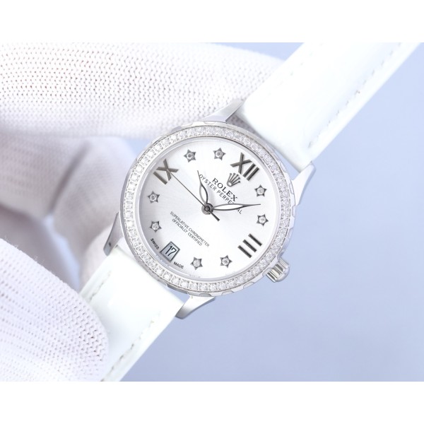 Rolex V8 version fashion women's watch simple three needle super luminous at night