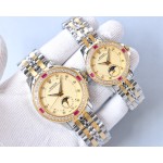 Rolex Classic Series Couple Mechanical Moon Phase Watches