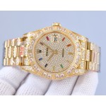 Rolex Luxury Square Diamond Journal Full Diamond Model