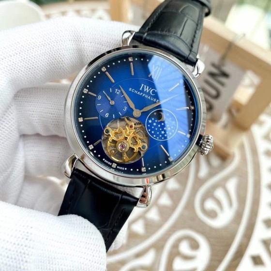 IWC- Fine men's watches Fully automatic mechanical movement, top 316 steel case and strap