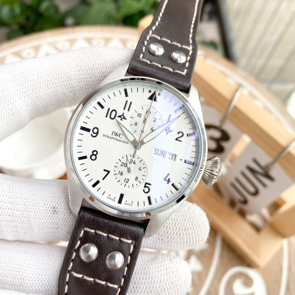 IWC- Fine men's watches Fully automatic mechanical movement, top 316 steel case and strap