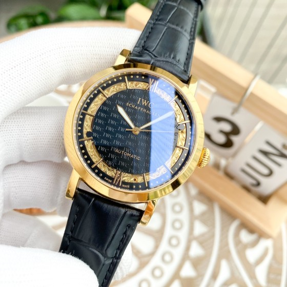 IWC- Fine men's watches Fully automatic mechanical movement, top 316 steel case and strap
