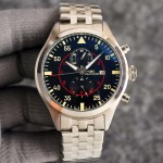 IWC- Pilot series Built-in imported chronograph movement Blue glass mirror Super A case cover