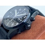 IWC- Pilot's Watch Chronograph Tribute "3705" Special Edition with Black Calfskin Strap