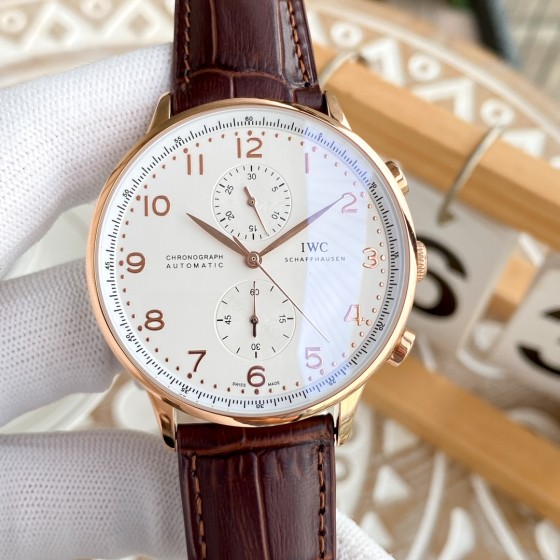 IWC- Fine men's watches Fully automatic mechanical movement, top 316 steel case and strap