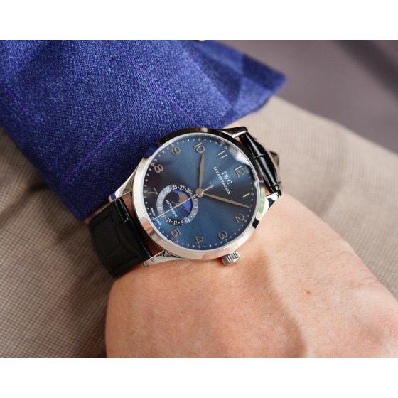 IWC- Moonphase Swiss ETA 2824-2 movement 316 stainless steel case