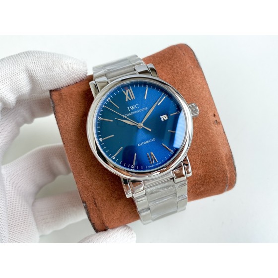 IWC- Fine men's watches Fully automatic mechanical movement, top 316 steel case and strap