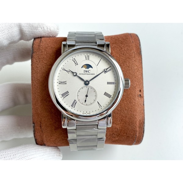 IWC- Fine men's watches Fully automatic mechanical movement, top 316 steel case and strap