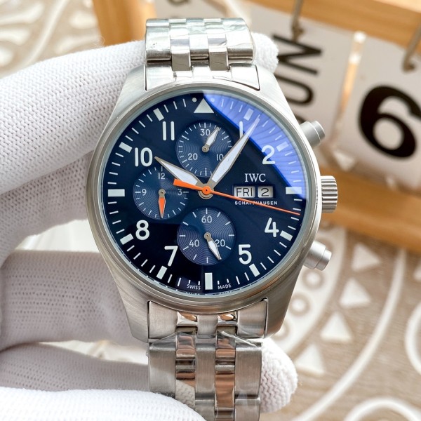 IWC- Pilot's Watch Chronograph "Captain Blue" Special Edition Automatic Mechanical Imported Movement
