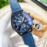 IWC- Pilot's Watch Chronograph "Captain Blue" Special Edition Automatic Mechanical Imported Movement