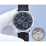 IWC- Fine men's watches Fully automatic mechanical movement, top 316 steel case and strap