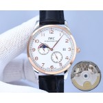 IWC- Fine men's watches Fully automatic mechanical movement, top 316 steel case and strap