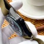 IWC- nylon canvas strap universal pilot automatic mechanical vintage racing themed chronograph