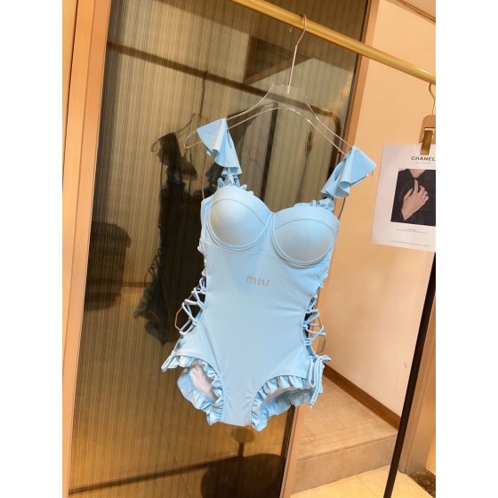 miumiu缪缪公主风连体泳衣