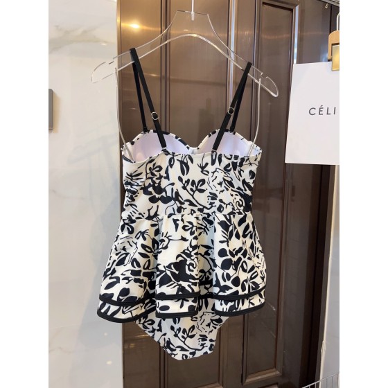 迪奥 新款钢圈连体泳衣