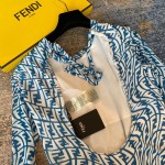 芬迪 长袖连体防晒泳衣