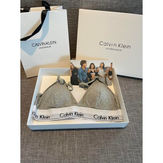 Ck Underwear Women Steelless Triangle Cup with Bra Pads Sexy Sports Bra Low Waist Ck Briefs Swimwear