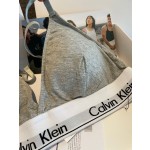 Ck Underwear Women Steelless Triangle Cup with Bra Pads Sexy Sports Bra Low Waist Ck Briefs Swimwear