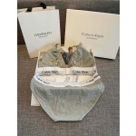 Ck Underwear Women Steelless Triangle Cup with Bra Pads Sexy Sports Bra Low Waist Ck Briefs Swimwear