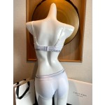 Ck Underwear Women Steelless Triangle Cup with Bra Pads Sexy Sports Bra Low Waist Ck Briefs Swimwear