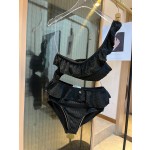 CHANEL Ruffle Irregular One-piece Swimsuit Bikini