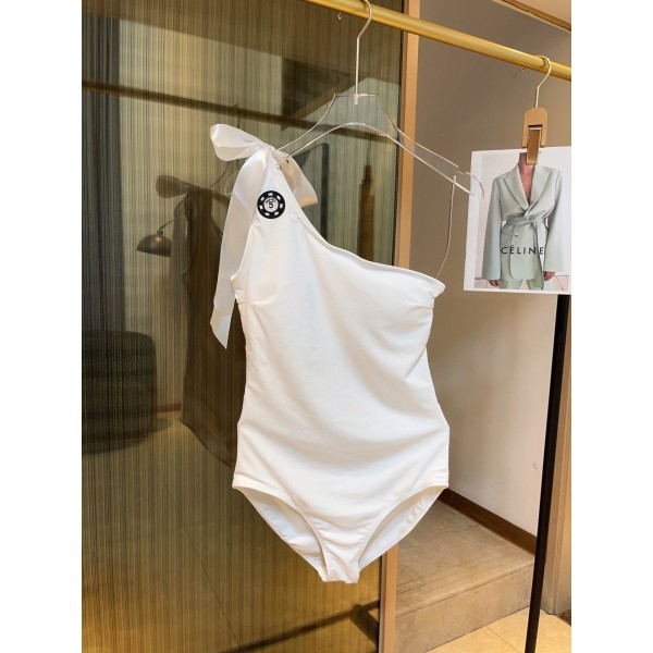 Chanel New one-piece swimming costume with one shoulder