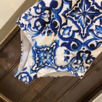 DG High-waisted bikini swimming costume with lace floral straps