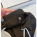 Chanel New Bikini Midi Set Petit Chanel Logo Print Camisole + Triangle Bottoms Separate Swimsuit