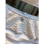 CHANEL Ruffle Irregular One-piece Swimsuit Bikini