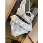 CHANEL Ruffle Irregular One-piece Swimsuit Bikini