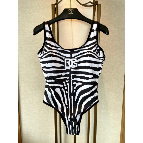 DG stripe new one-piece swimsuit