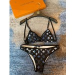 Louis Vuitton New Two-Piece Swimsuit Three-Piece Set