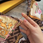 Fendi Versace co-branded f monogram chain print halter reversible one piece swimming costume