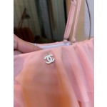 CHANEL Ruffle Irregular One-piece Swimsuit Bikini