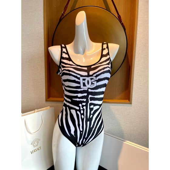 DG stripe new one-piece swimsuit