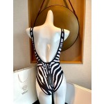 DG stripe new one-piece swimsuit
