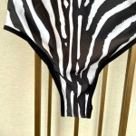 DG stripe new one-piece swimsuit