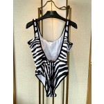 DG stripe new one-piece swimsuit