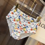 Gucci New split bikini swimming costume halter with steel ring bra + triangle shorts