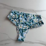 Gucci New split bikini swimming costume halter with steel ring bra + triangle shorts