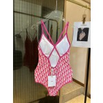 Dior long-sleeved one-piece swimsuit with sun protection