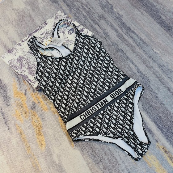 Dior long sleeve one piece swimsuit