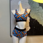 Burberry printed high stretch fitness yoga wear tracksuit