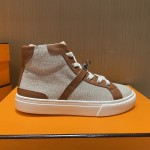 Hermes latest Kelly buckle small white shoes sneakers