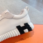 Hermes couple style lace-up color matching casual sneakers small white shoes