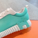 Hermes couple style lace-up color matching casual sneakers small white shoes