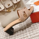 Hermes Oasis diamond face slippers series