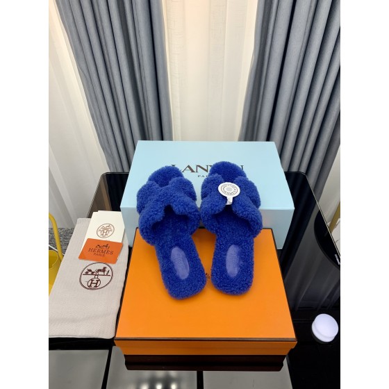 Hermes Autumn and Winter Flat Fur Drags