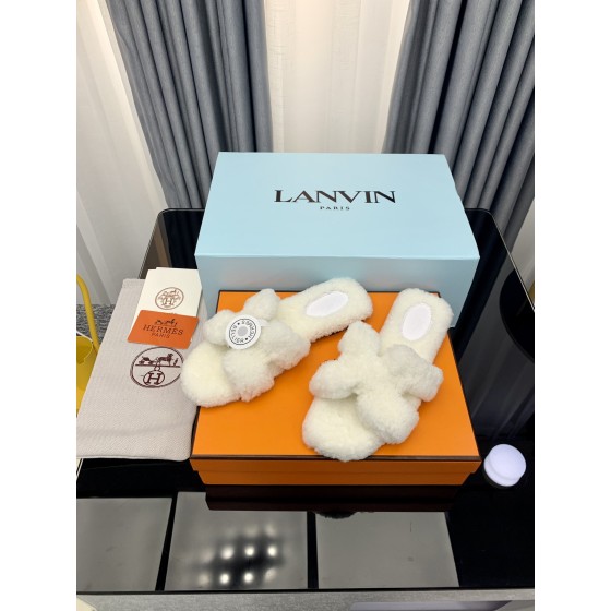 Hermes Autumn and Winter Flat Fur Drags