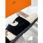 Hermes teddy fur uncle shoes